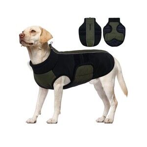 Kuoser Waterproof Reflective Warm Winter Dog Jacket Large Green